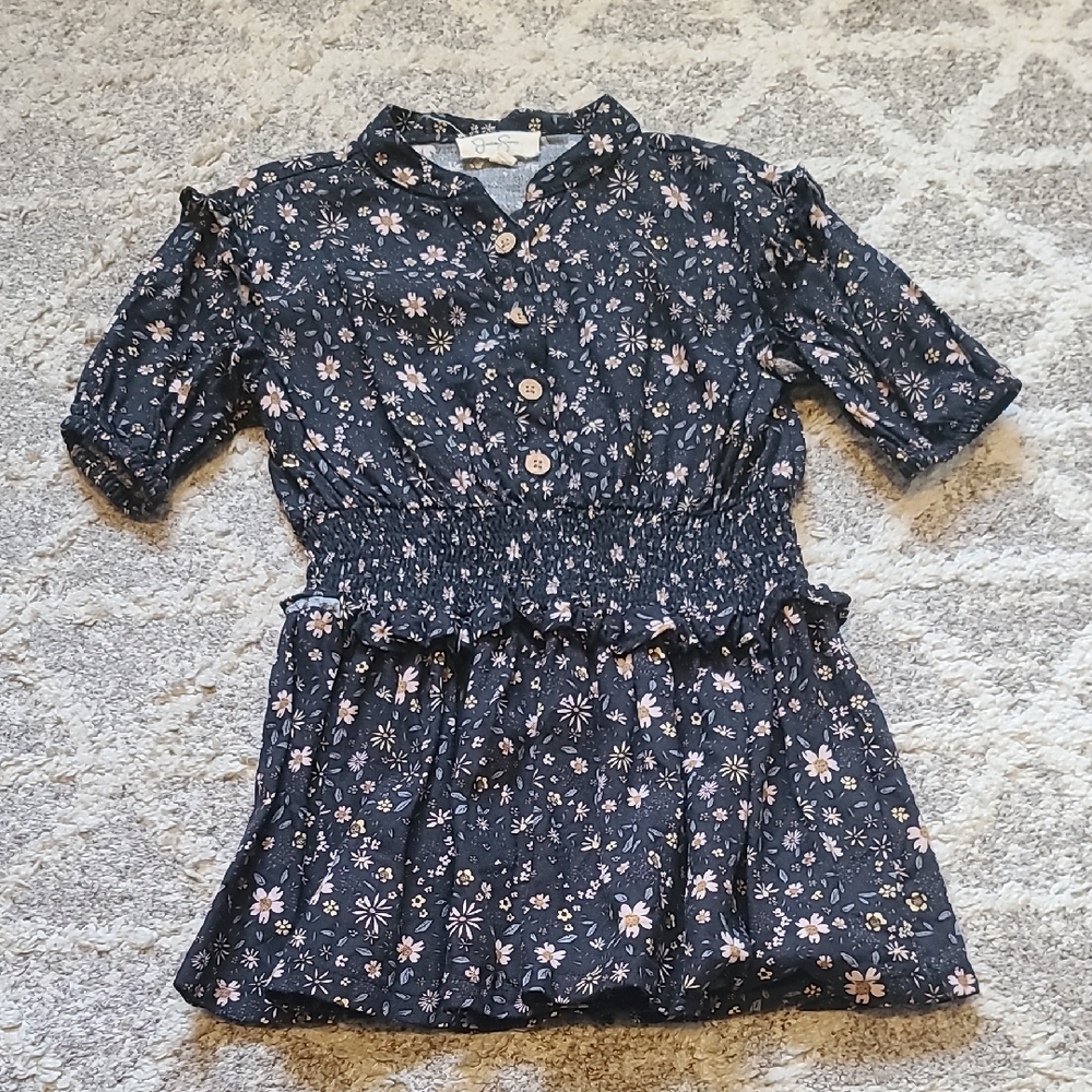 4 for $28 - Jessica Simpson 4T Girls Brown Floral Tunic Top